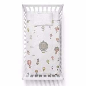 ORGANIC CRIB DUVET COVER - HOT AIR BALLOONS